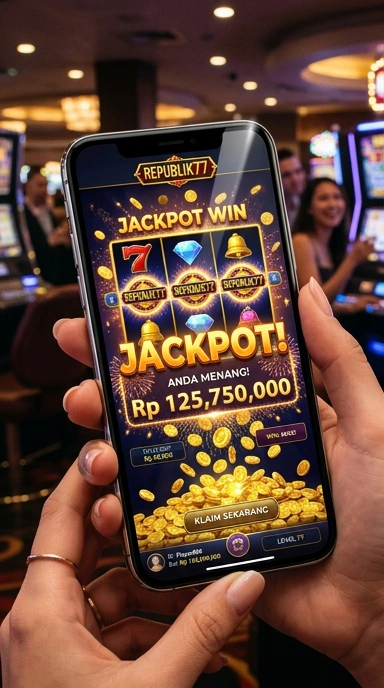 Tampilan antarmuka utama republik77 untuk pengguna Android.